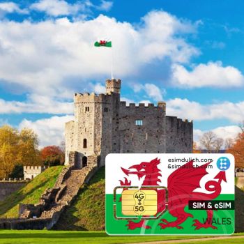 Sim Du Lịch Xứ Wales 15 Ngày Tốc Độ Cao